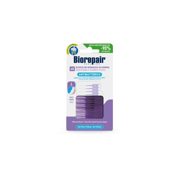 Biorepair Disposable Rubber Picks L - Mezizubní párátka 40.0ks