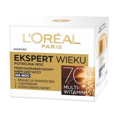 L´Oréal Age Specialist 70+ Nourishing Anti-Wrinke Night Cream - Noční krém proti vráskám 50ml
