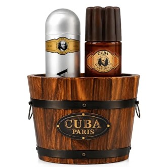 Cuba Cuba Gold Gift Set After Shave 100 ml and purškiamas dezodorantas Cuba Gold 200 ml 100 ml