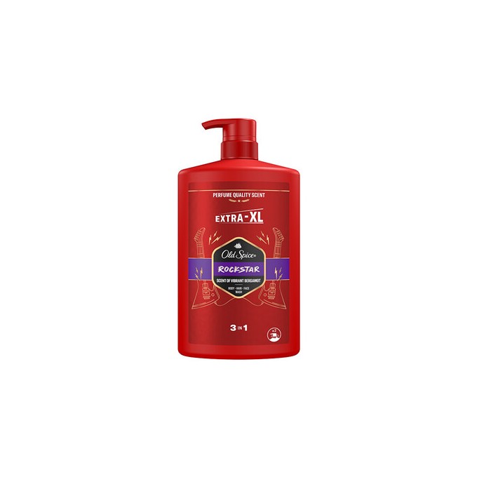 Old Spice Rockstar Body, Hair, Face Wash - Sprchový gel 3 v 1 1000ml