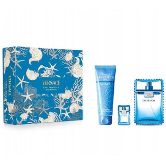 Versace Man Eau Fraiche Dárková sada EDT 100 ml, miniaturka EDT 5 ml a sprchový gel 150 ml 100ml