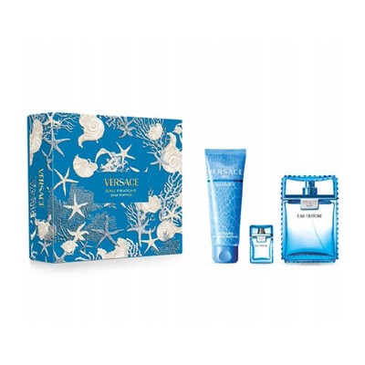 Versace Man Eau Fraiche Dárková sada EDT 100 ml, miniaturka EDT 5 ml a sprchový gel 150 ml 100ml