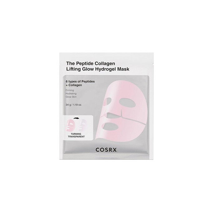 COSRX The Peptide Collagen Lifting Glow Hydrogel Mask - Liftingová pleťová maska 34.0g