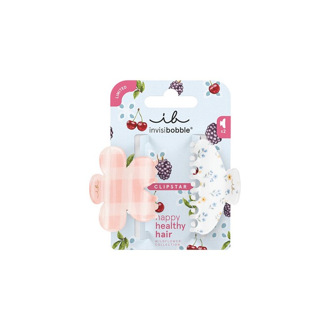 Invisibobble Clipstar Wildflower Petals n Punch M - Skřipec do vlasů 2 ks