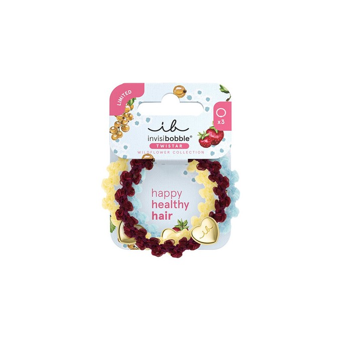 Invisibobble Twistar Wildflower Cherry Twist - Gumička do vlasů ( 3 ks )