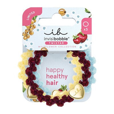 Invisibobble Twistar Wildflower Cherry Twist - Gumička do vlasů ( 3 ks )