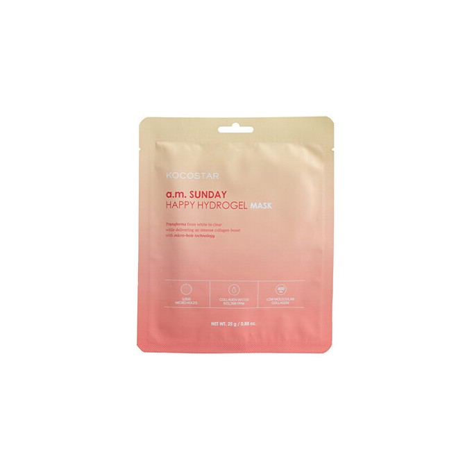 Kocostar Sunday Happy Hydrogel a.m. Mask - Hydratační pleťová maska 25.0g