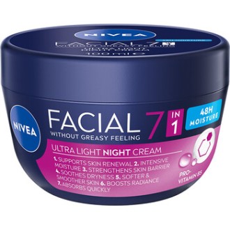 Nivea Facial Ultra light Night Cream - Hydratační noční krém 100ml