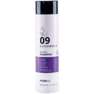 Puring 09 BlondeResolve Silver Shampoo - Neutralizační šampon pro blond, šedé a odbarvené vlasy 1000ml