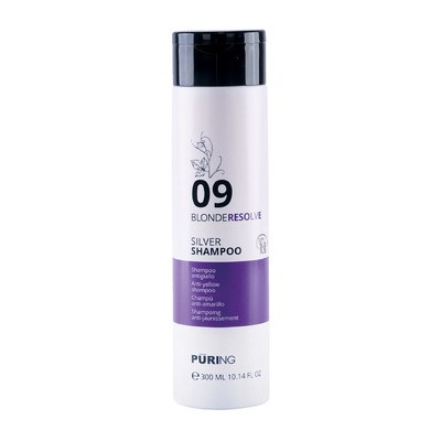 Puring 09 BlondeResolve Silver Shampoo - Neutralizační šampon pro blond, šedé a odbarvené vlasy 300ml