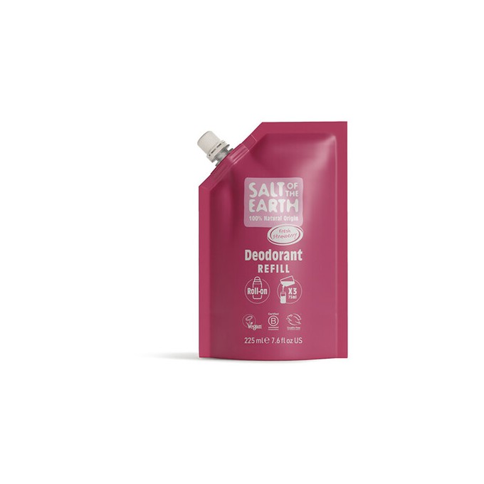 Salt-Of-The-Earth Fresh Strawberry Deo Refill - Náplň přírodního kuličkového deodorantu 225ml