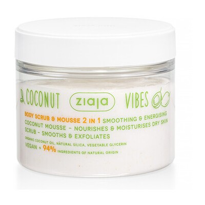 Ziaja Coconut Body Scrub & Mousse - Tělový peeling & pěna 2v1 270ml