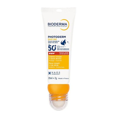 Bioderma Duo Ski Face Cream + Lip Stick SPF 50+ - Opalovací krém a balzám na rty 20ml