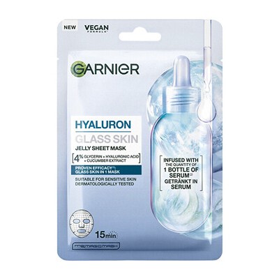 Garnier Hyaluron Glass Skin Jelly Sheet Mask - Textilní maska 27.0g