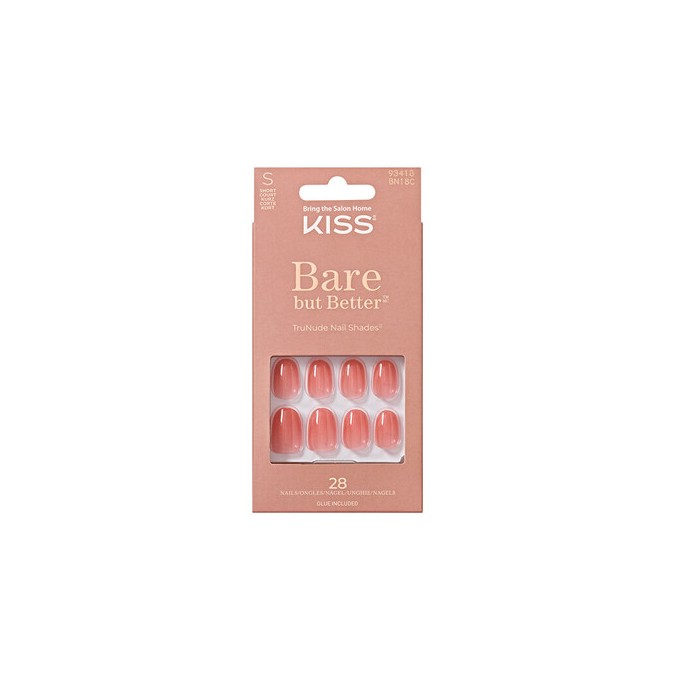 Kiss My Face Bare-But-Better Nails No More Naps - Umělé nehty 28 ks