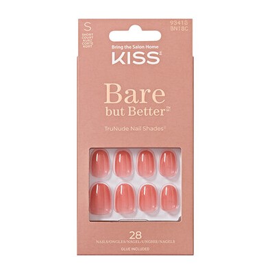 Kiss My Face Bare-But-Better Nails No More Naps - Umělé nehty 28 ks