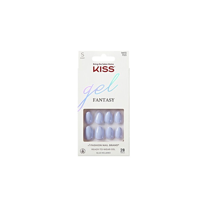 Kiss My Face Gel Fantasy Day 1 Blue - Nalepovací nehty ( 28 ks )