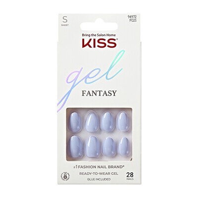 Kiss My Face Gel Fantasy Day 1 Blue - Nalepovací nehty ( 28 ks )