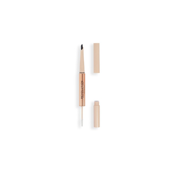 Makeup Revolution Fluffy Duo - Tužka na obočí Dark Brown