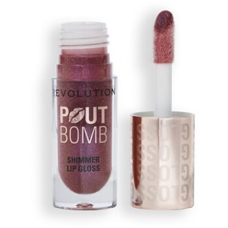 Makeup Revolution Pout Bomb Shimmer Lip Gloss - Lesk na rty 4,5 ml Glimmer Nude