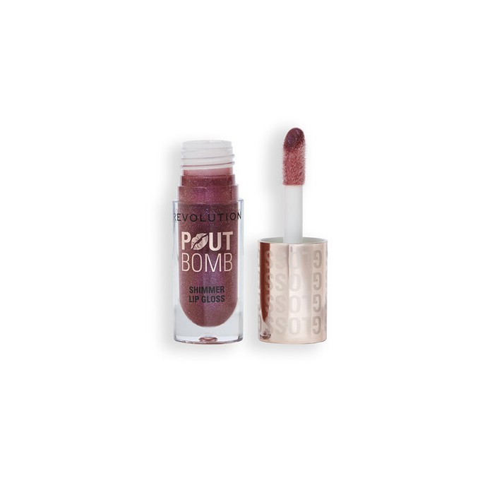 Makeup Revolution Pout Bomb Shimmer Lip Gloss - Lesk na rty 4,5 ml Shine Pink