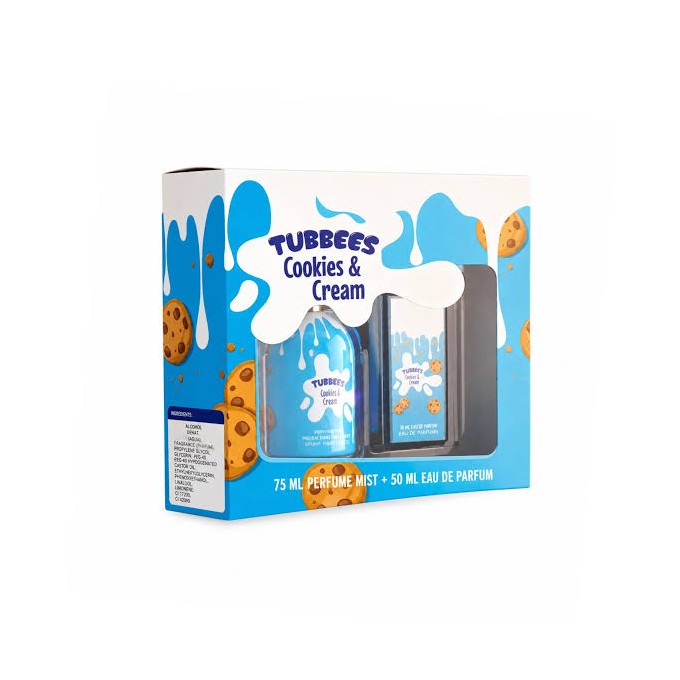 Tubbees Cookies & Cream Dárková sada EDP 50 ml a tělový sprej 75 ml 50