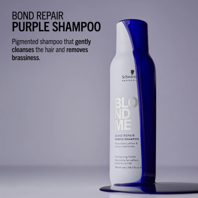 Schwarzkopf Professional BlondMe Bond Repair Purple Shampoo - Tónovací