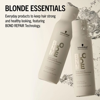 Schwarzkopf Professional BlondMe Bond Repair Brightening Shampoo - šviesinantis šampūnas šviesiems 2