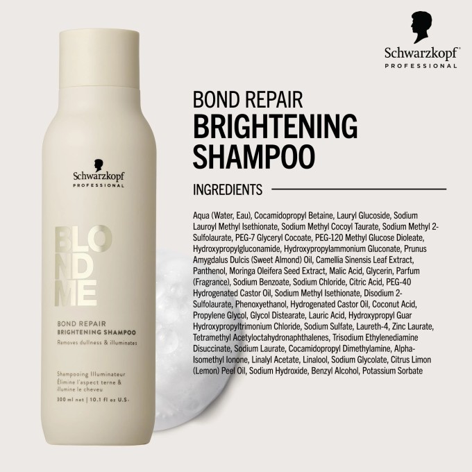 Schwarzkopf Professional BlondMe Bond Repair Brightening Shampoo - šviesinantis šampūnas šviesiems