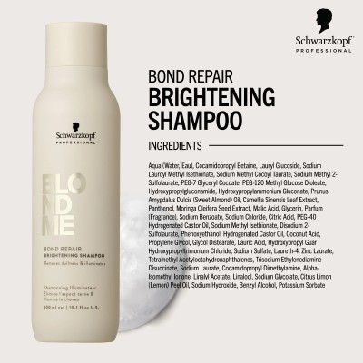 Schwarzkopf Professional BlondMe Bond Repair Brightening Shampoo - šviesinantis šampūnas šviesiems