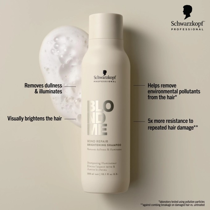 Schwarzkopf Professional BlondMe Bond Repair Brightening Shampoo - šviesinantis šampūnas šviesiems