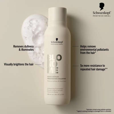 Schwarzkopf Professional BlondMe Bond Repair Brightening Shampoo - šviesinantis šampūnas šviesiems