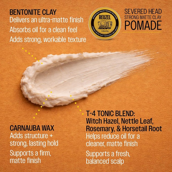 Reuzel Severed Head Clay Pomade - molio pomada plaukams, 95.8 g