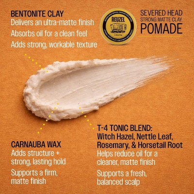 Reuzel Severed Head Clay Pomade - molio pomada plaukams, 95.8 g