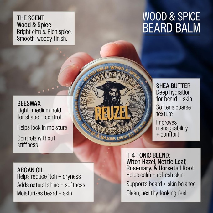 Reuzel Wood & Spice Beard Balm - Beard balm 35 g