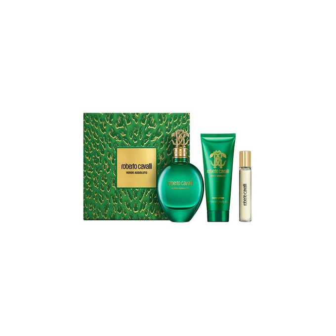 Cavalli Roberto Signature Verde Assoluto Dárková sada EDP 75 ml, tělové mléko 100 ml a miniaturka EDP 15 ml 75ml