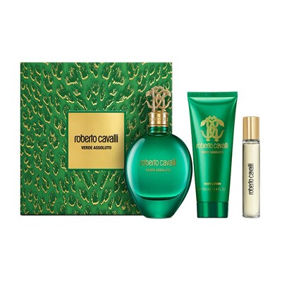 Cavalli Roberto Signature Verde Assoluto Dárková sada EDP 75 ml, tělové mléko 100 ml a miniaturka EDP 15 ml 75ml