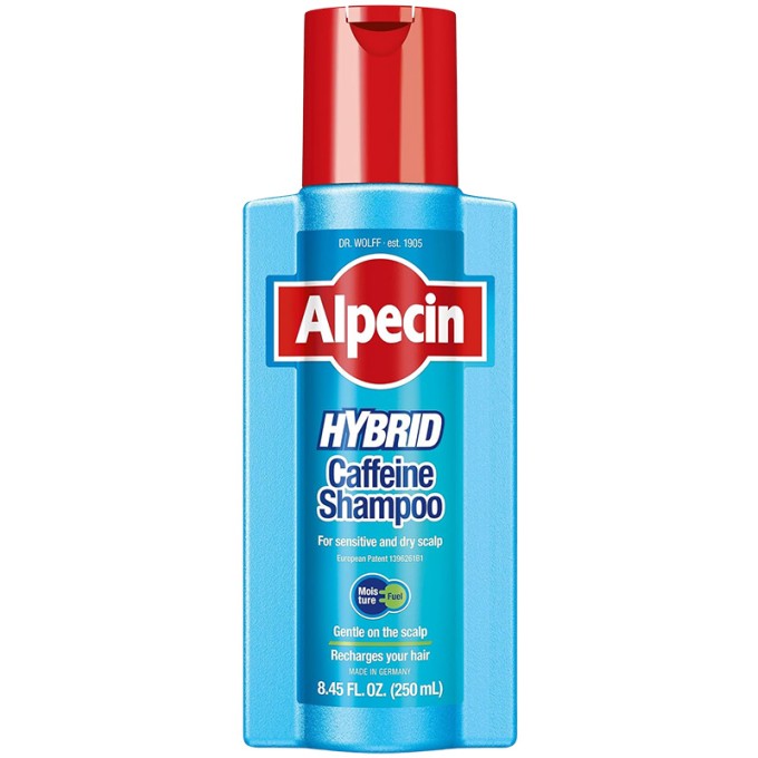 Alpecin Hybrid Coffein Shampoo - Caffeine shampoo for men for sensitive scalp 250 ml