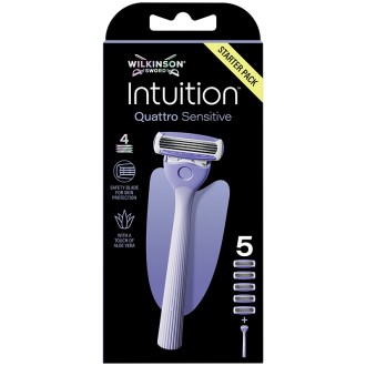 Wilkinson Sword Intuition Quattro Sensitive - Holicí strojek + 5 hlavi