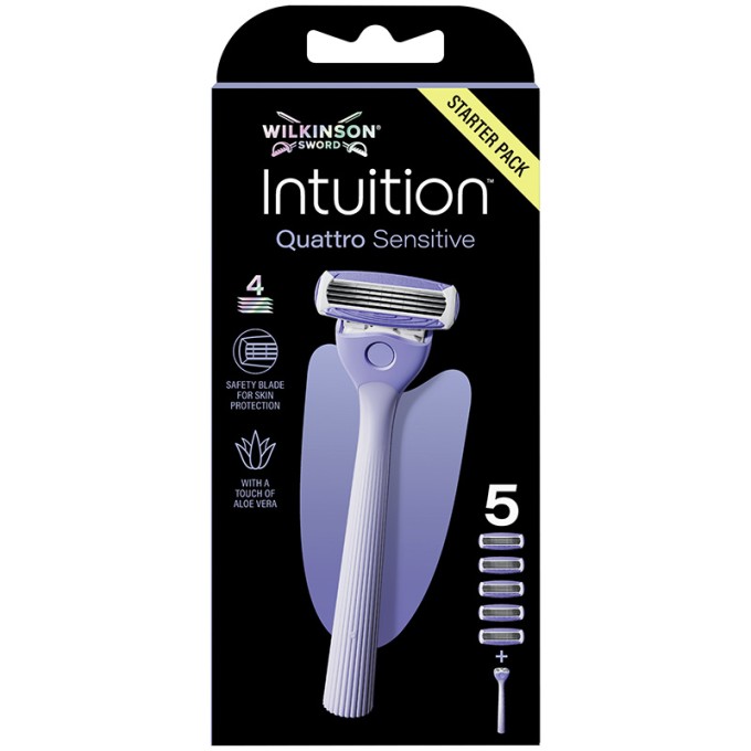 Wilkinson Sword Intuition Quattro Sensitive - Holicí strojek + 5 hlavi
