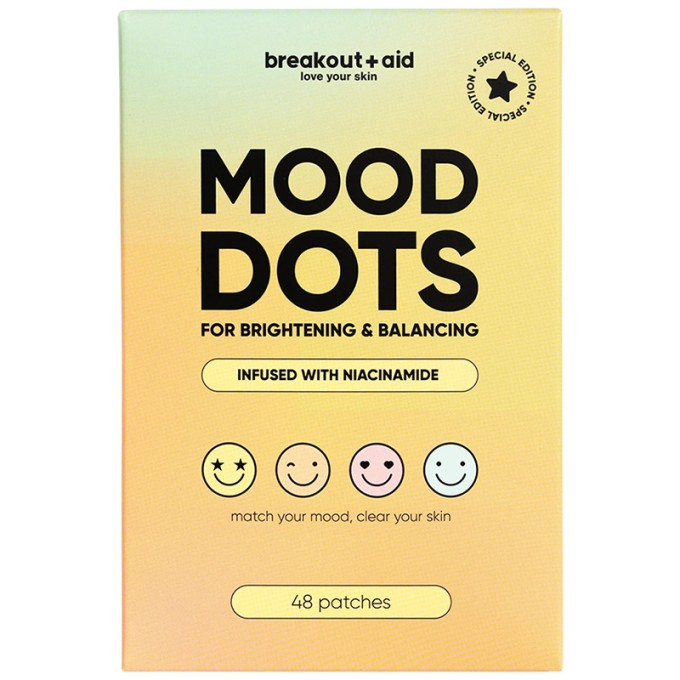 Breakout+aid Mood Dots - Náplasti na lokální ošetření akné s niacinami