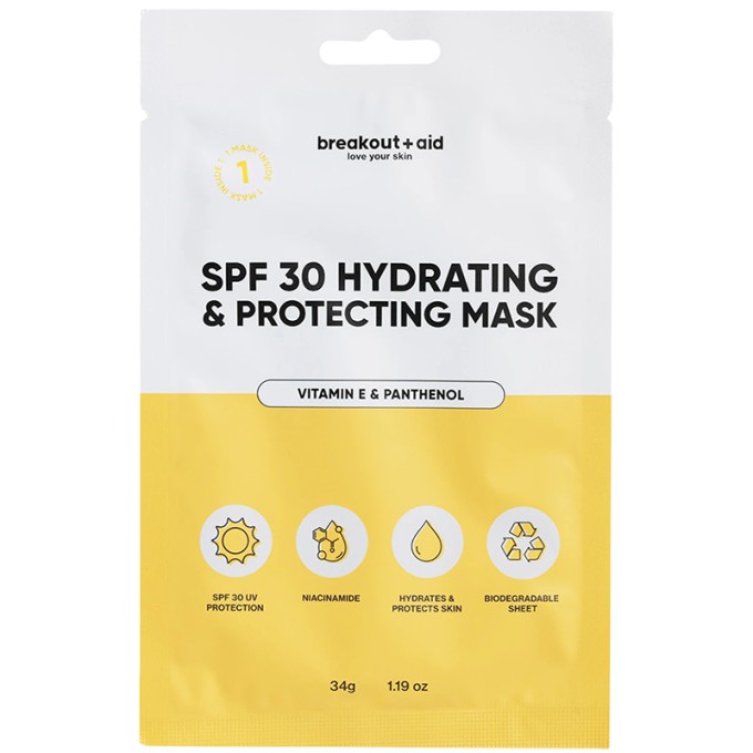 Breakout+aid Hydrating & Protecting Mask SPF 30 - Pleťová maska 34.0g