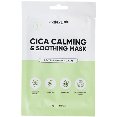 Breakout+aid Cica Calming & Soothing Mask - Zklidňující maska 34.0g