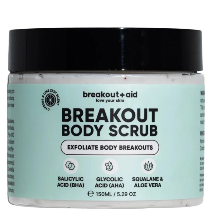 Breakout+aid Body Scrub - Tělový peeling na pokožku se sklonem k akné