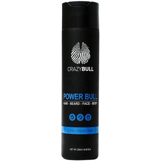 CrazyBull Power Bull Hair-Beard-Face-Body Shampoo - Multifunkční šampo