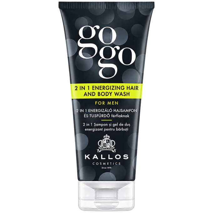 Kallos GoGo 2-In-1 Energizing Hair And Body Wash For Men 200 ml