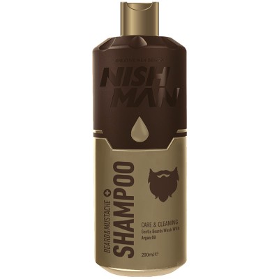 Nishman Beard&Mustache Shampoo - barzdos ir ūsų šampūnas vyrams, 200 ml