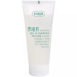 Ziaja Vetiver Men Gel & Shampoo - Dušo želė ir šampūnas, 200 ml