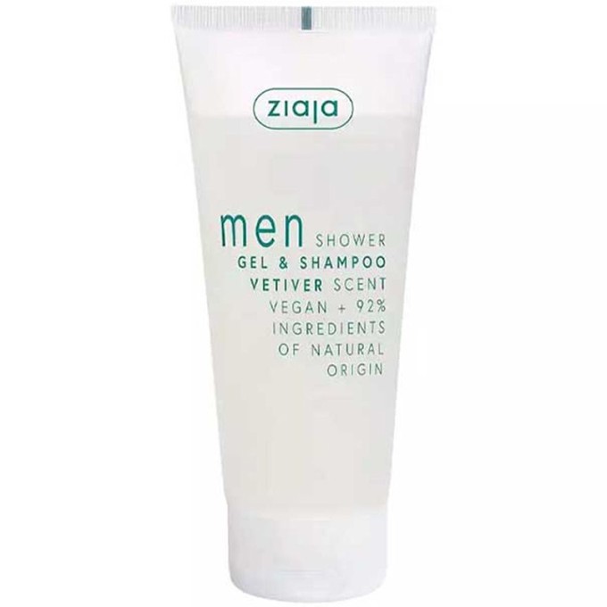 Ziaja Vetiver Men Gel & Shampoo - Dušo želė ir šampūnas, 200 ml