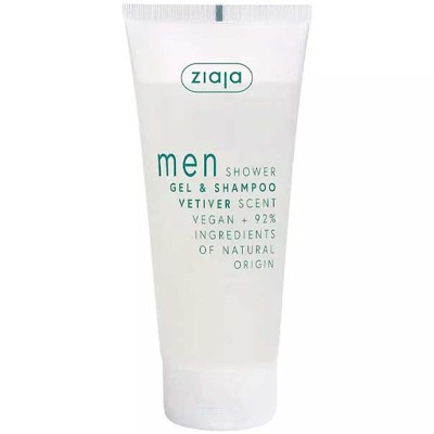 Ziaja Vetiver Men Gel & Shampoo - Dušo želė ir šampūnas, 200 ml